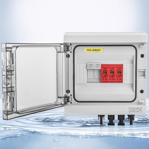 Solar PV Anschlusskasten DC 1000V 1-String Photovoltaik 6-Module IP65 PV Überspannungsschutz Wasserdicht Gehäuse