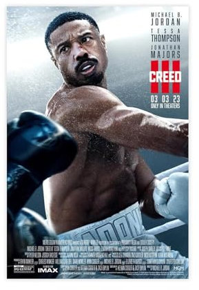 EYEZER Filmposter Creed III 3, Leinwand-Poster, Wandkunst, Dekor, Bild, Gemälde für Wohnzimmer, Schlafzimmer, Dekoration, ungerahmt, 40 x 60 cm