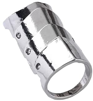 Harilla Anello per Dito a Snodo con Struttura Lunga Stile Punk Gotico Argento 18, Placcato