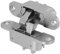 TIANHEY 2 pieces 180 degree concealed cross door hinges + wrench zinc alloy invisible hinges for door cabinet furniture hardware kit