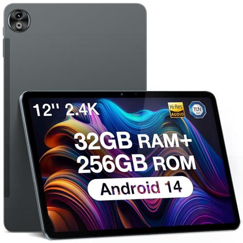 DOOGEE T20 Ultra Tablet 12 Zoll Android Gaming Tablet 32GB RAM 256GB ROM(2TB TF) Helio G99 Octa-Core, 10800mAh, 2.4K Display, 16MP+8MP Dual SIM, 4G LTE /5G WiFi/GMS/GPS/Widevine L1
