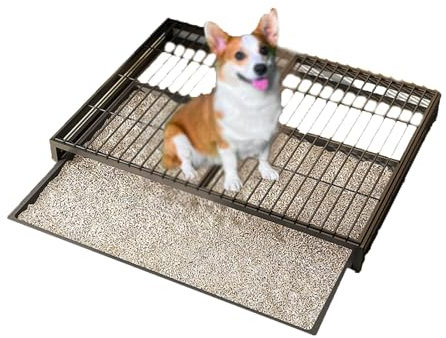 Vasino per Cani Cassetta Estraibile a Pavimento Toilette per Cani Orinatoio Portatile Fondo Antiscivolo Adatto a Cani di Piccola E Media Taglia Utilizzabile Su Pavimenti di Bagni Balconi Facile da Pul
