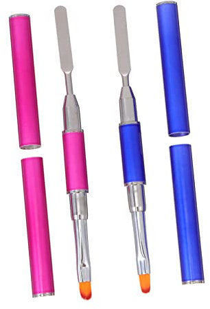 KONTONTY 2er Satz Zweifach Nailart-Stift Für Maniküre Phototherapie-Stift Salon Nagelkunst Werkzeug
