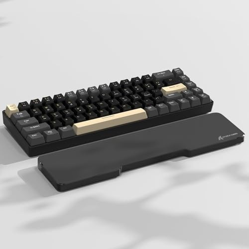 ATTACK SHARK 87-Tangents CNC Akryl Handledsstöd för Tangentbord, Transparent, Kompakt 60% Gaming Mekaniskt Tangentbord, Ergonomiskt för Kontor, Hem - Svart