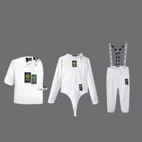 HXYhydrypd Fechtuniform, 800N Eisseiden-Fechtanzug, Unisex-Fechtjacke, Hosen, Westen-Set, Tägliches Training und Wettkampf, Rechte Hand(48#)