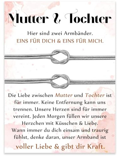 PDTU Geschenke für Frauen, Mutter Tochter Oma Enkelin Tante Nichte Geschenk, Armband Unendlichkeitszeichen zum Muttertag Geburtstag Weihnachten