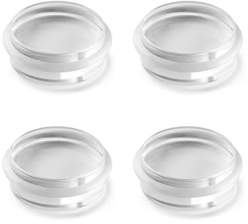 Inofix -Tope de puerta extrafuerte decorativo adhesivo -Resistente-4 uds