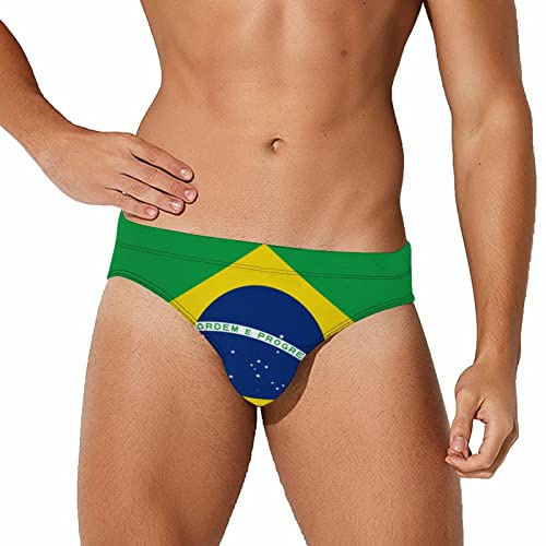 KWQDOZF Traje de baño para Hombre con la Bandera de Santa Lucía, bañador Tipo Slip con la Bandera de Santa Lucía, Bikini Triangular Tipo Tanga.