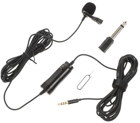 BIUDECO Lavalier Mikrofon mit Stecker Hochsensibles Ansteckmikrofon für PC Smartphone und Kamera Störungs Kondensatormikrofon für Vorträge Interviews und Videoaufnahmen