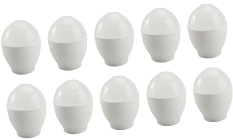 iplusmile 10 pezzi Stampi per Uova al Vapore per Microonde Resistenti al Calore e Facili da Pulire Contenitori Multiuso per Cottura Vapore di Uova e Dolci per Casa e Cucina