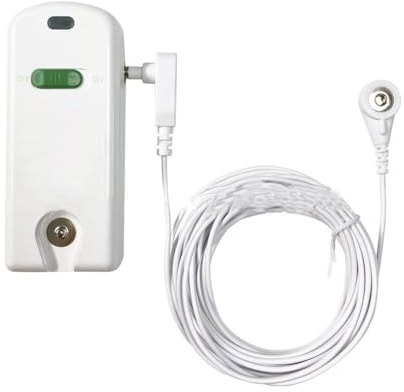 Lawnoval Comprobador de continuidad de conexión a tierra con cable de 15 pies para tapete de tierra y luna, zapatos, sábanas, manta, funda de almohada, almohadilla, uso de bienestar, color blanco