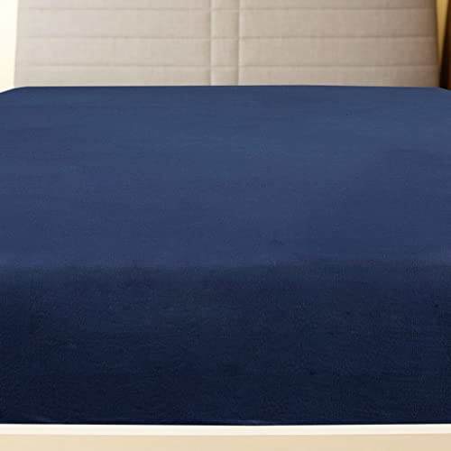 Genérico Sábanas bajeras Jersey 2 uds algodón Azul Marino 180x200 cm,Casa y jardín,Ropa de casa,Ropa de Cama,Sábanas-136239