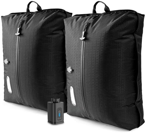 Valise Sous Vide avec Pompe, Réutilisable Révolutionnaire Sac Compression Voyage, Double Couche Sac de Voyage Sous Vide avec étanchéité (2 Pièce + 1 Pompe)