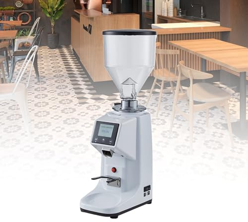 YISHENX Macinacaffè Elettrico Comandi Touch, Macinacaffè Professionale, 19 Livelli Di Macinatura Personalizzabili, Utilizza Una Testina Taglio in Acciaio Inox Da 60 Mm, Caffè Filtro Italiano(W,750g)
