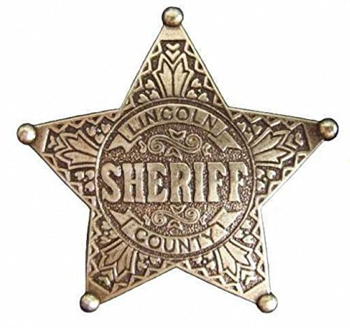 Denix - Amerikanischer Sheriffstern aus Messing - Cowboy Weston - Lincoln County -
