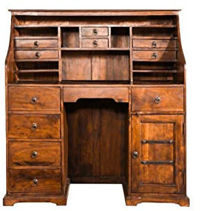 MASSIVMOEBEL24.DE Secrétaire 128x58 Acacia laqué Miel Oxford #0516