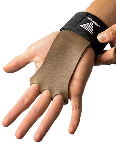 GORNATION Premium Träningshandskar med Lädergrepp och Handledsstöd för Män & Kvinnor, Sporthandskar för Crossfit, Kalisthenics, Styrketräning & Gym, Extra Stark Greppförmåga - XL