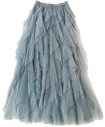 Femiserah Ligne A pour Femme, Tulle Gris Bleu, Taille Unique