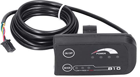 Tissting E-Bike LED 810 Display Meter 48V Instrument Display Panel with 3-Level Power Ratio for Electric Bicycle DIY Conversion Parts