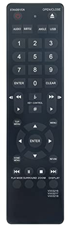 AULCMEET VXX3216 VXX3217 VXX3218 RM-D761 Télécommande de Rechange pour enregistreur DVD Pioneer BLU Ray DV-2650 DV-266-S DV-366-S DV-366-K DV-466-S DV-373-S DV-373-K DV -290-K DV-393-S DV-490V-S