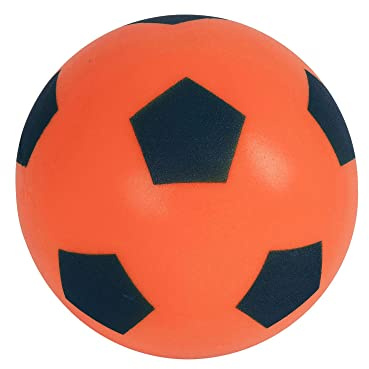 HTI Fun Sport Softball - Balón de fútbol Espuma para Interiores/Exteriores, Pelota de Espuma para Horas de diversión, fútbol para Adultos, niños y niñas de Todas Las Edades (Naranja)