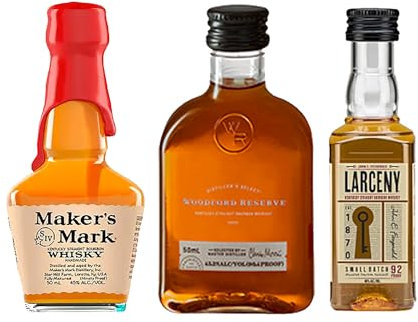 Bourbon Miniature Trio 3x5cl - Larceny, Maker's Mark & Woodford Reserve
