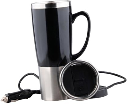 LABRIMP Electric Car Kettle for Car Stainless Steel Auto Water Heater for Road Trips Travel Camping