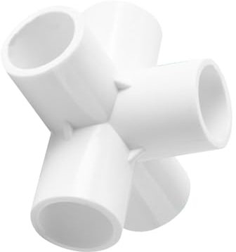 Raccord en T pour tuyau d'eau en PVC - Raccord de tuyau en PVC - 3 voies - Raccord coudé 3/4/5 voies - Qualité meuble