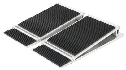 ECUTEE 1Pair Wheelchair Ramp Mobility Ramps for Scooters, Threshold Ramp Waterproof Aluminum Alloy Adjustable Slope Ramps Entry Plate for Walkers, Scooters, Wheelchairs, Canes, or Strollers