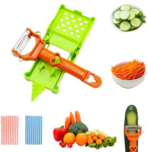 Pelador multifuncional 2 en 1, cortador de verduras Juliana, para patatas, frutas, naranja, limón, patatas en espiral