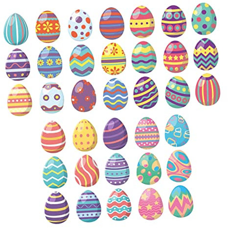 HYTROVE 36pcs Ostern Pvc Aufkleber Ostern Thema Aufkleber Bunte Dekorationen