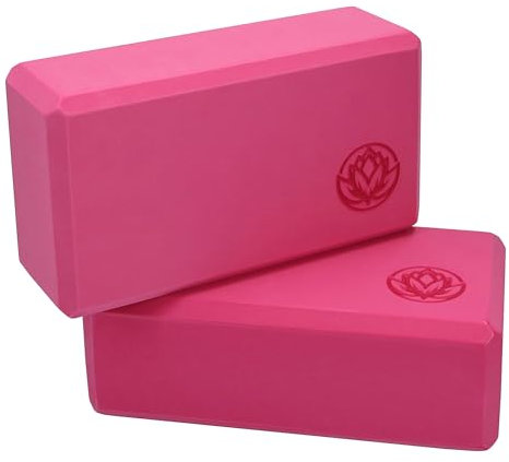VonBueren Set di 2 Blocchi da Yoga | Blocchi yoga in EVA | 22 x 12 x 7,5 cm per blocco | Accessorio yoga per donne e uomini | Blocchi per Pilates