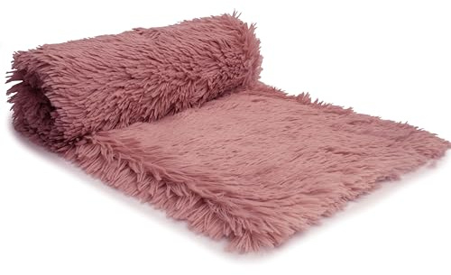 Langhaariges Kunstfell, Zottelig, Shaggy (45 mm) 50x160 cm (Schmutziges Rosa)