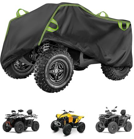 Aartner ATV Cover – Waterproof Outdoor Heavy-Duty Quad Bike Cover with Reflective Strips, Motorbike Cover, Atv Accessories Against Rain, Wind, Dust, Snow, and UV Rays (2XL)
