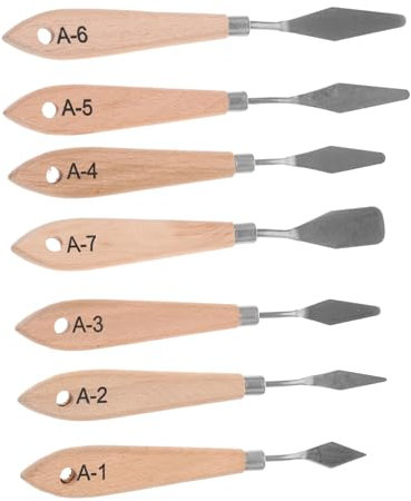 Artibetter 7pièces Spatules De Mélange pour Peinture Outils De Peinture Pelles à pour Mélanger Les Couleurs Fournitures Artistiques