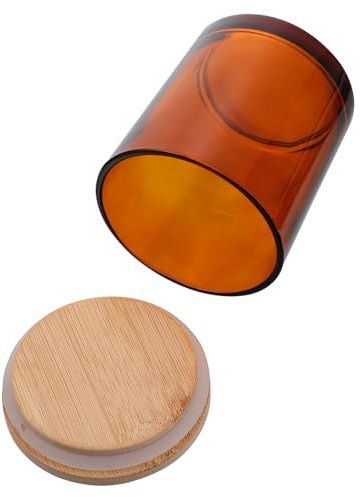 HOMSFOU 4ensembles Boîtes à Bougies Parfumées Avec Couvercles Pots Verre Pour Bougies Aromathérapie Diy Lot