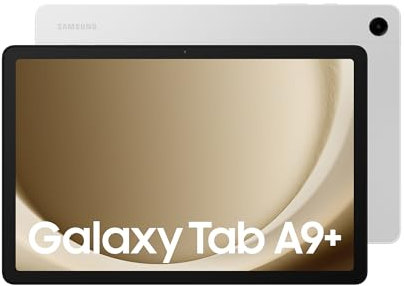 Samsung Galaxy Tab A9+ Android Tablet, 64GB Storage, Large Display, 3D Sound, Silver, 3 Year Samsung Extended Warranty (UK Version)