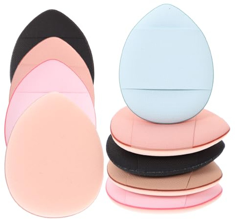 Mini Puff per Cosmetici 25 Pezzi in Tessuto per Fondotinta Correttore | Applicazione Asciutta o Bagnata, Crema Isolamento e Fondotinta Liquido, Formato Compatto per Dita Colore Casuale