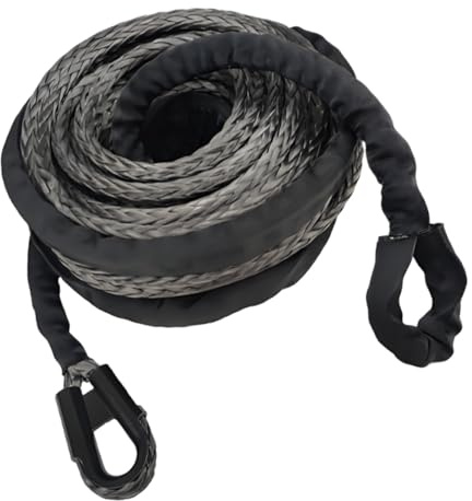Riloer Cuerda de remolque resistente con gancho para coche, 12 toneladas, 9 m, correa de remolque de recuperación de emergencia, compatible con ATV UTV remolque y vehículo todoterreno