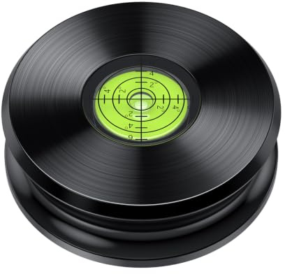 Neoteck skivspelare stabilisator viktstabilisator skivspelare LP-stabilisator 24 mm låg profil 317 g skivvikt för skivspelare i vinyl skiva LP-skiva