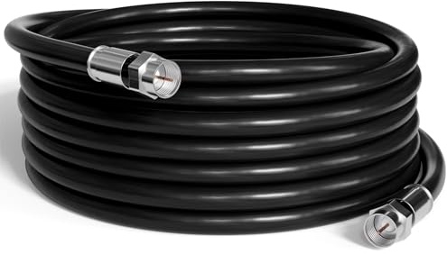 THE CIMPLE CO - RG6 Coaxial Cable 100 FT - RG6 Coax Cable for TVs, Antennas, Internet, CATV, Audio/Video - Dual Shielded Indoor/Outdoor Coax Wire 100 Feet (30 Meters), Black