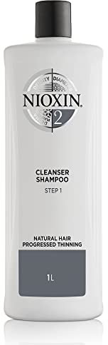 Nioxin 3-Part System, System 2 Natural Hair with Progressed Thinning, Hair Thickening Treatment, Scalp Therapy, Shampoo 1L