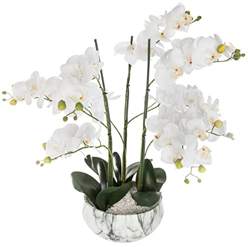 Atmosphera - Orchidée Artificielle - Pot marbré H65 cm