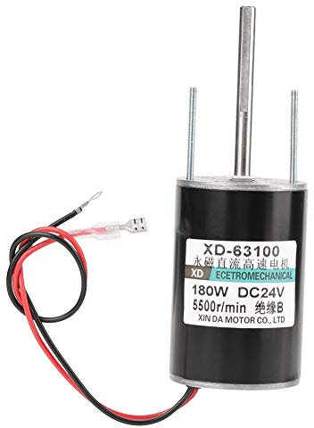 Moteur à courant continu, moteur à grande vitesse CW/CCW de brosse de grande puissance de 12 / 24V 150W pour le générateur de DIY, polisseur, coupeur, perceuse électrique (24V 5500rpm)