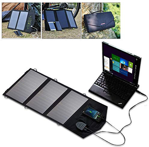 AIZYR 21W Portable Solar Panel Charger, Waterproof Camping Gear Solar Powered Charger with 2 USB Port for Phone Tablet and Any USB Devices