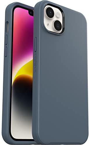 OtterBox Symmetry+ Case for iPhone 14 Plus with MagSafe, Shockproof, Drop proof, Protective Thin Case, 3x Tested to Military Standard, Antimicrobial Protection, Blue
