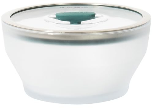 Anyday 8-Cup Microwave Cookware & Glass Container with Glass Lid, Plastic-Free Deep Food Storage | Stackable Airtight Steamer with Vented Lid for Microwave-Safe Reheating, Steaming Vegetables & Rice