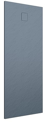 Piatto Doccia 70x90 cm Grigio Effetto Pietra Rettangolare in SMC Riducibile Samos