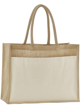 Cotton Pocket Natural Starched Jute Shopper