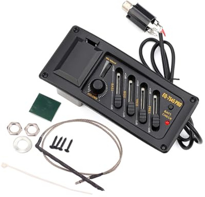 Toyvian 1satz Guitar Pickup Eqpro Hochwertiger Piezo-tonabnehmer Für Akustik Gitarren Klare Volle Klangqualität Langlebiges Preamp-system Für Musiker
